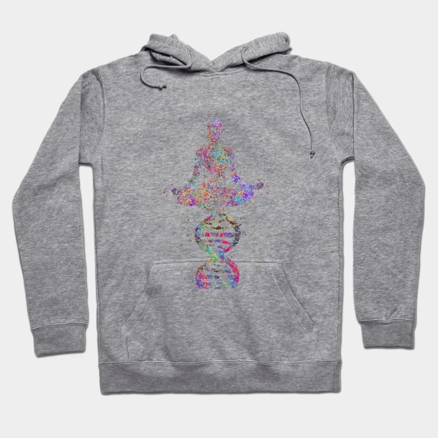 Yoga pose, DNA yoga pose Hoodie by RosaliArt